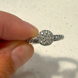 David Yurman diamond pave and sterling silver ring